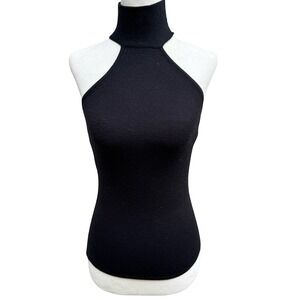 Guess Collection Vintage Wool Blend Halter Turtleneck Sweater Tank Top Womens S